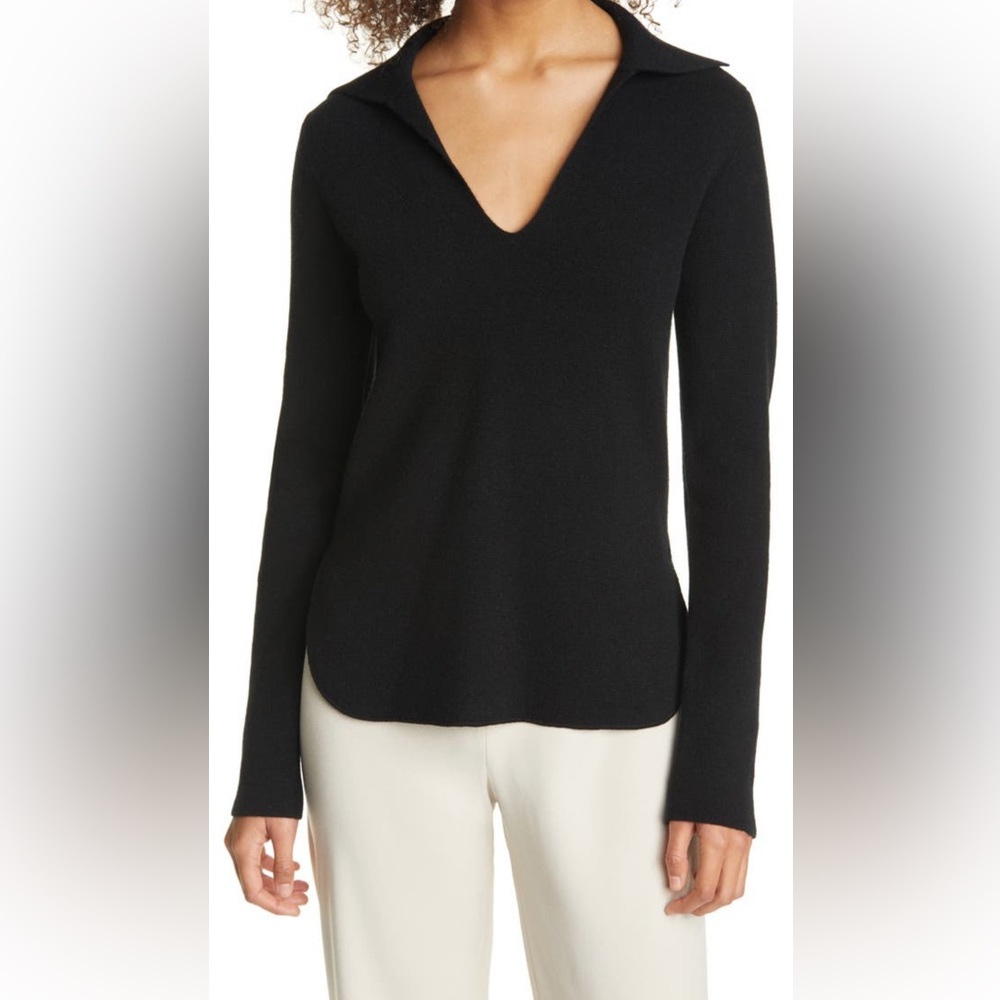 Vince Polo Sweater size L in black